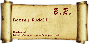Bozzay Rudolf névjegykártya